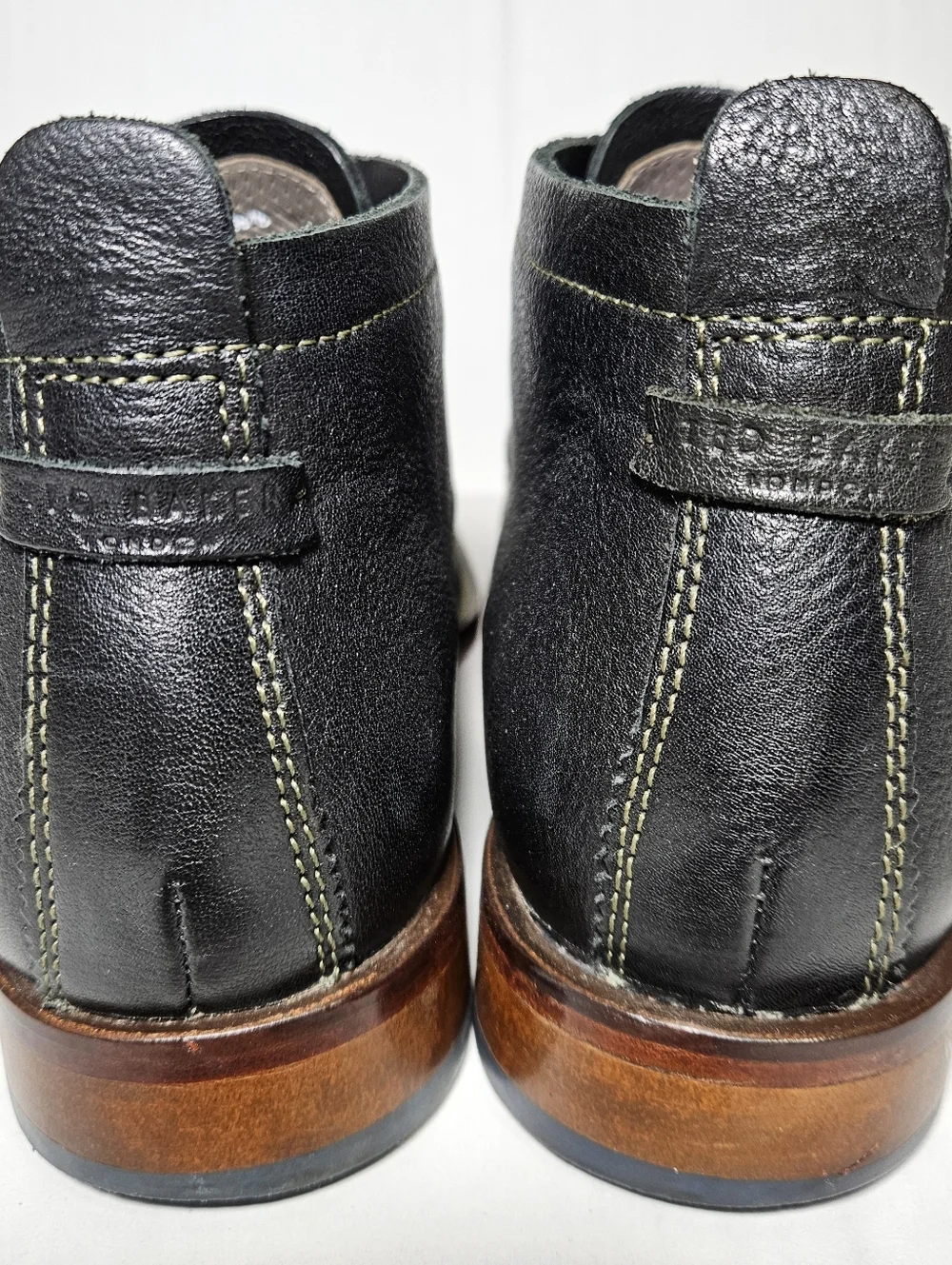 Ted Baker Ashcroft Chukka Boots Sz US 8 EU 40 Black Leather Square Toe Ankle